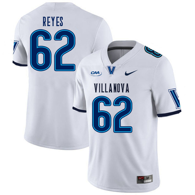 Men #62 RJ Reyes Villanova Wildcats College Football Jerseys Stitched Sale-White